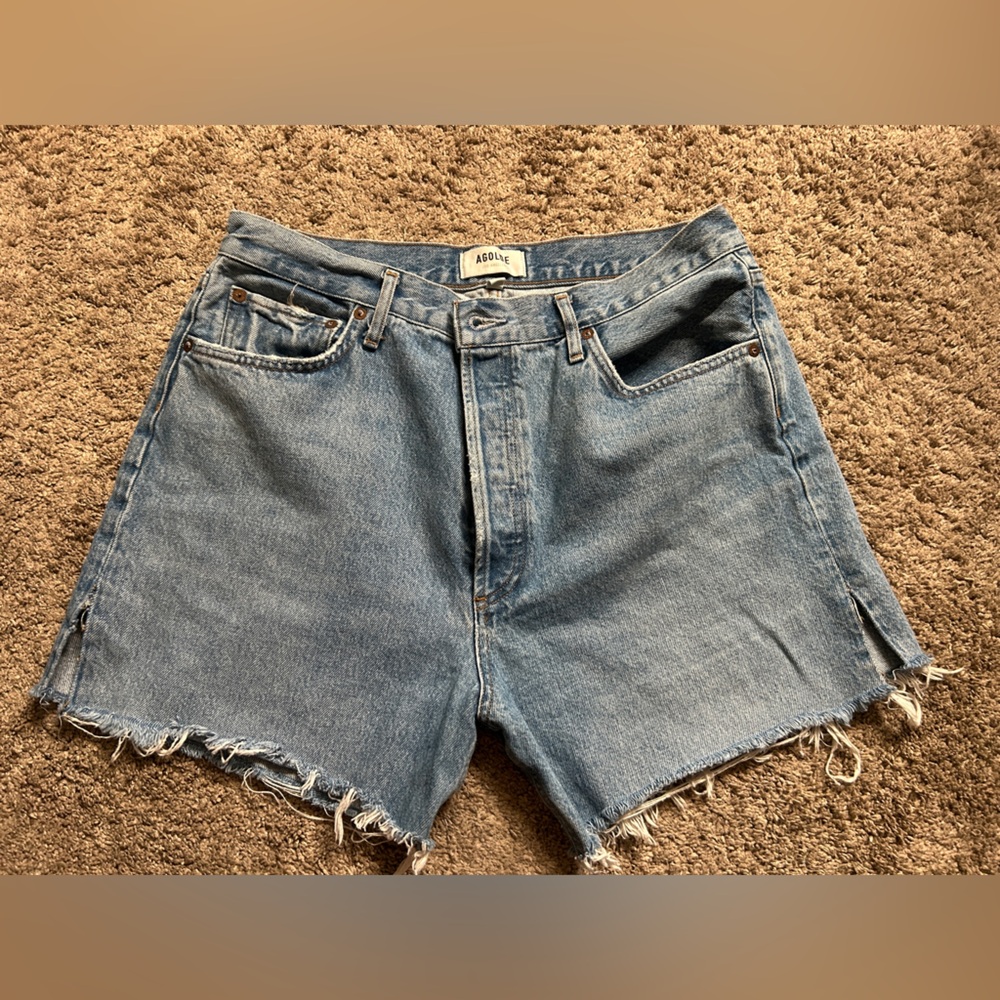 Agolde 90’s Pinch Waist Denim Cut-off Shorts size 32